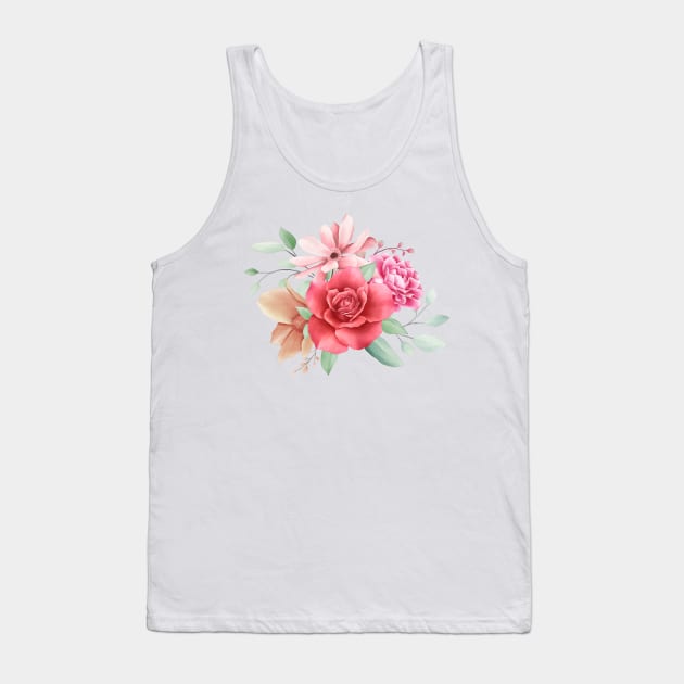 cute watercolor flowers Tank Top by DainaMotteut